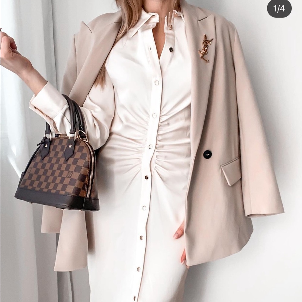 Zara satin effect dress